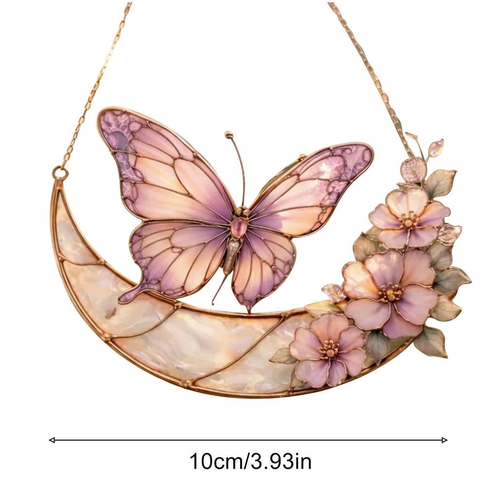 Butterflies Decorations 2D Stained Decorative Home Decor Outdoor Wall Art Sunlight Catchers For Backyard Patio Balcony Tree