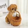 Cute Simulated Puppy Home Entrance Key Storage Ornaments Living Room Entrance TV Cabinet Coffee Table Desktop Resin Crafts