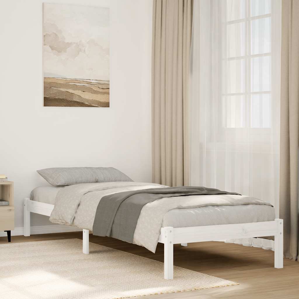 Vidaxl Dłuższe Łóżko Bez Materaca, 90X210 Cm, Lite Drewno Sosnowe