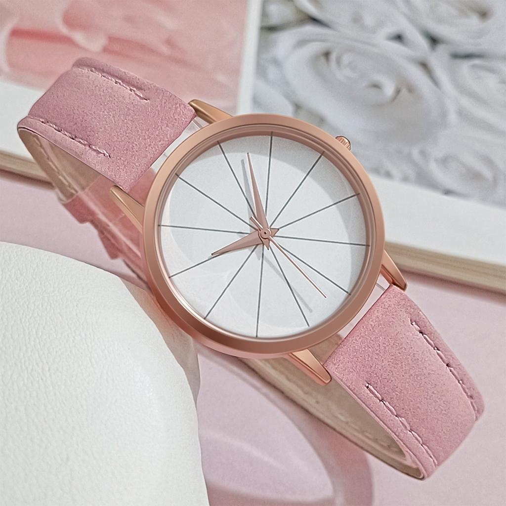 Women's Watch Quartz Dial Digital Watch Frosted Leather Strap Ladies And Girls' Watch