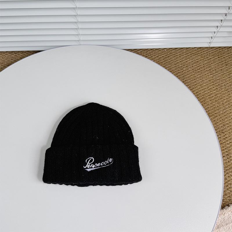 Новая детская шерстяная вязаная шапка в корейском стиле, простая шерстяная шапка с вышивкой английскими буквами для мальчиков и девочек, шапка-баотоу с защитой ушей