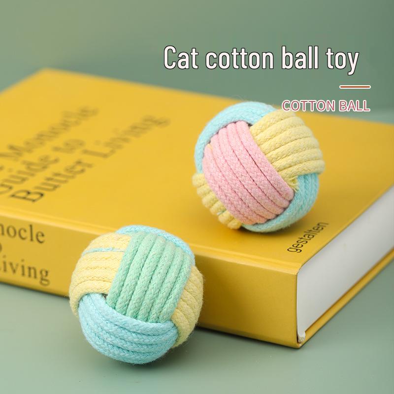 Игрушка для дразнения кошек: Точить когти и чистить зубы с помощью макаронной хлопковой веревки