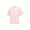 Logo Print Round Neck Loose Short Sleeve T-Shirt Women Tops Pink 676650-66