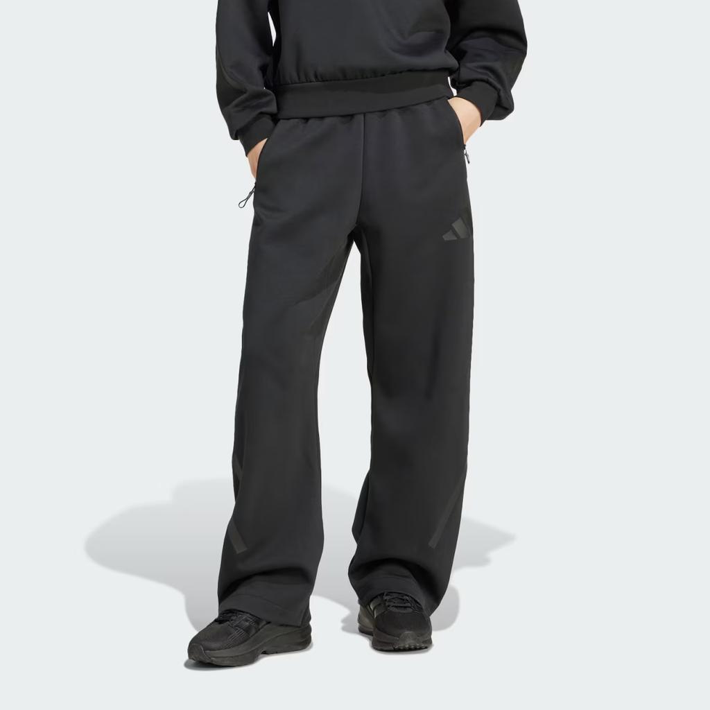 Adidas Спортивная одежда ZNE Fashion Lace-Up Mid Rise Прямые трикотажные джоггеры женские джоггеры черные JE7850