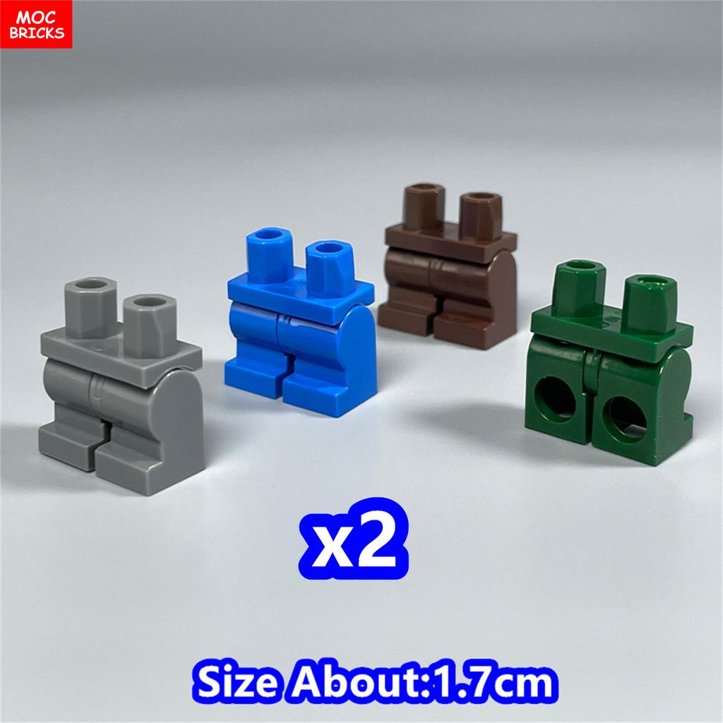 8 шт. Кубики MOC 17 мм Брюки Подвижные Короткие Ноги 970 см00 Часть Тела Одежда Модель Фигурка Сборка Строительные Блоки Игрушки Подарки