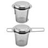 304 Stainless Steel Tea Drain with Lid Tea Strainer Collapsible Double Handle Tea Strainer with Lid Tea Brewer