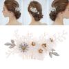 Свадебные украшения для волос с жемчугом и кристаллами, свадебные заколки, гребни для волос, заколка для волос с цветком, тиара для подружки невесты