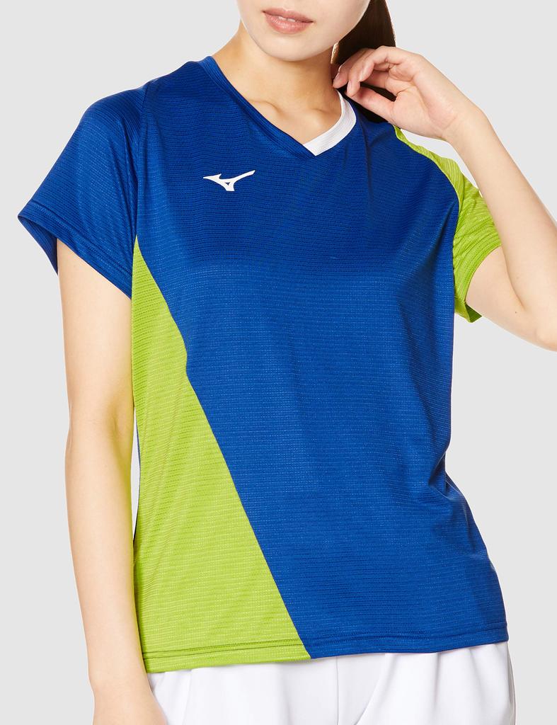 Mizuno Badminton Game Short True Blue x Size M Women's Shirt, Sleeve, 72MA0201, Lime,