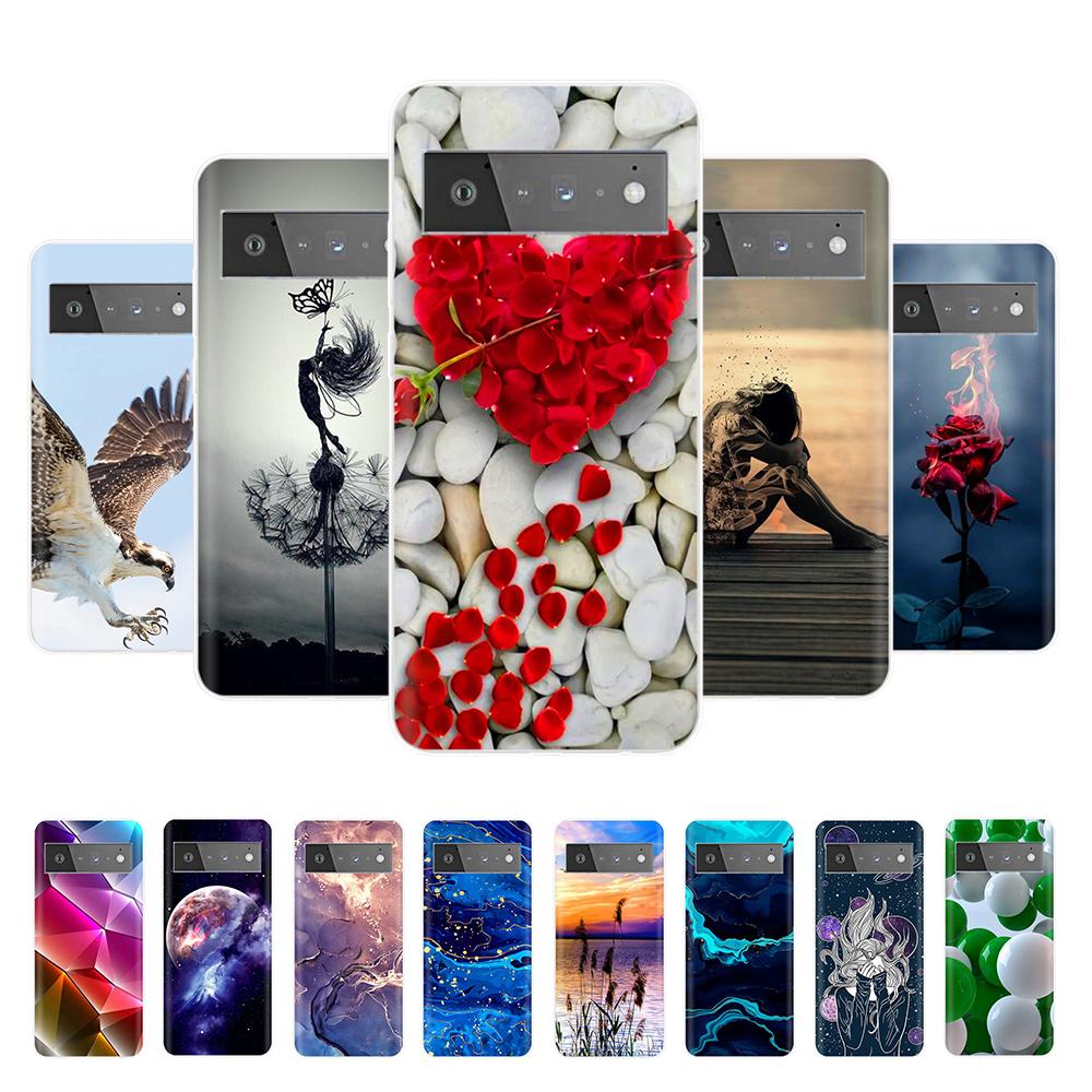 Чехол для Google Pixel 6 Pixel 6A Силиконовая задняя крышка Чехол для телефона Pixel 7 для Google Pixel 6 Pro 7 Чехлы Мягкий бампер коке Корпус