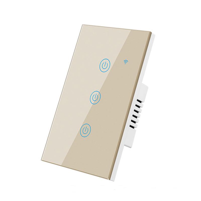 LangYeao Tuya WiFi US AU 1/2/3/4 Gang Smart Touch Wall Light Switch Work with Alexa and Google Home with Neutral Wire