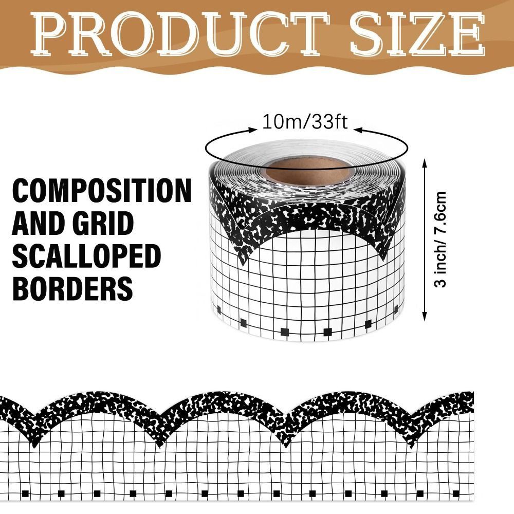 10m/roll Classroom Border Sticker Self Adhesive Bulletin Board Trim Chalkboard Decoration