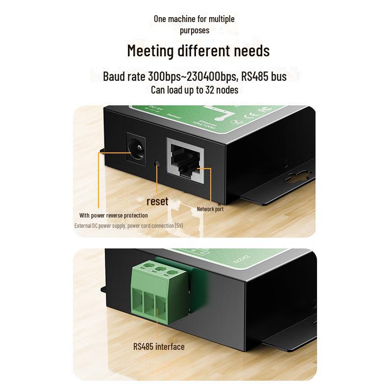 Сервер последовательного порта Biaz RS485 в Ethernet с сетевым портом RJ45, включает поддержку разработки