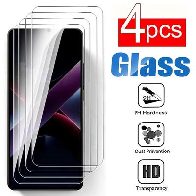 4 шт. Закаленное стекло 9H для XiaoMi POCO X5 X6 X7 Pro 5G, полноэкранный протектор для Redmi 15 13 12 Note 14 13 11 10 9 12 Pro Note 12S 11S 10S 4G/5G