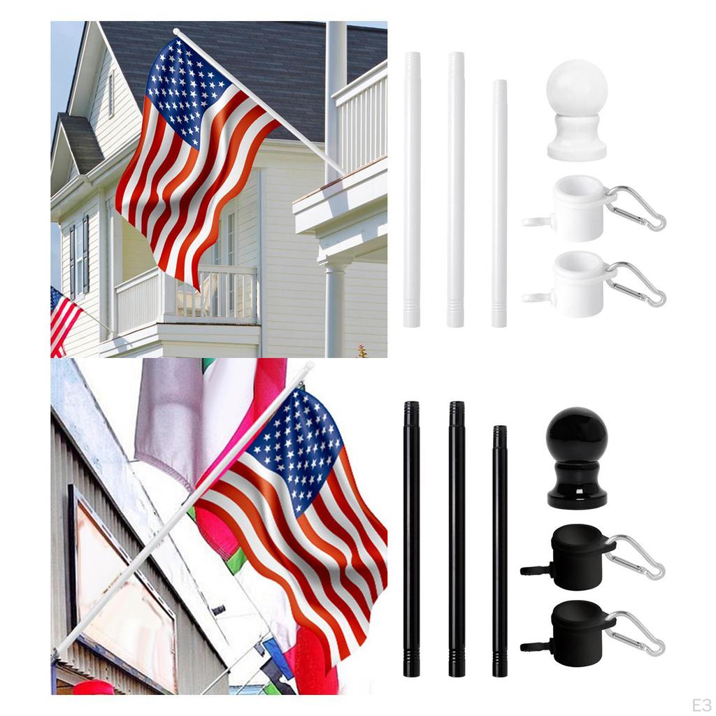 House Flag Pole Kit Portable Simple Flagpole for Store Commercial Garden