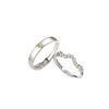 S925 Sterling Silver Couple's Ring a Pair of Sun and Moon Couple Rings Special-Interest Design High-Grade Open Ring