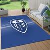 Leeds United Flannel Pattern Square Carpet,Area Rug,Carpet Rug for Living Room Bedroom Sofa Playroom Decor,Non-slip Floor Mat
