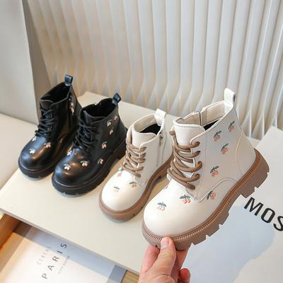 Детские сапоги Девочки Одинарные сапоги Вышитые сапоги для девочек Принцесса Сапоги Короткие детские сапоги