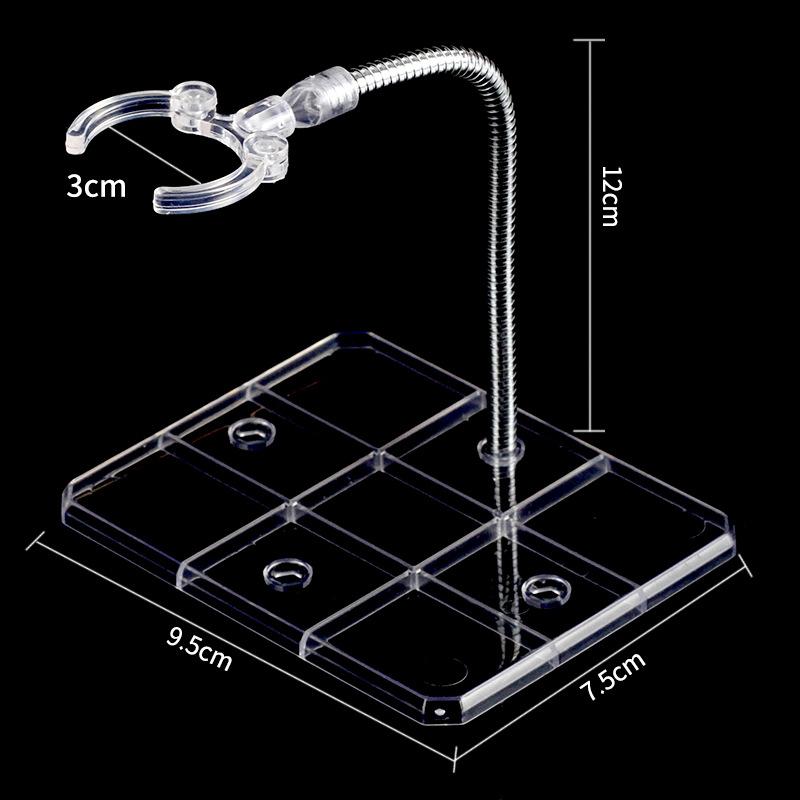 Adjustable Flexible Assembled Action Figure Display Stands with Metal Support Arm Base for Dolls Collectibles