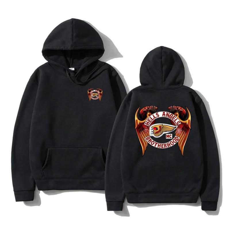 Hells Angels Brotherhood Motorclub Vintage Hoodie Men Women Sweatshirt Unisex Streetwear Autumn Winter Tops Clothes