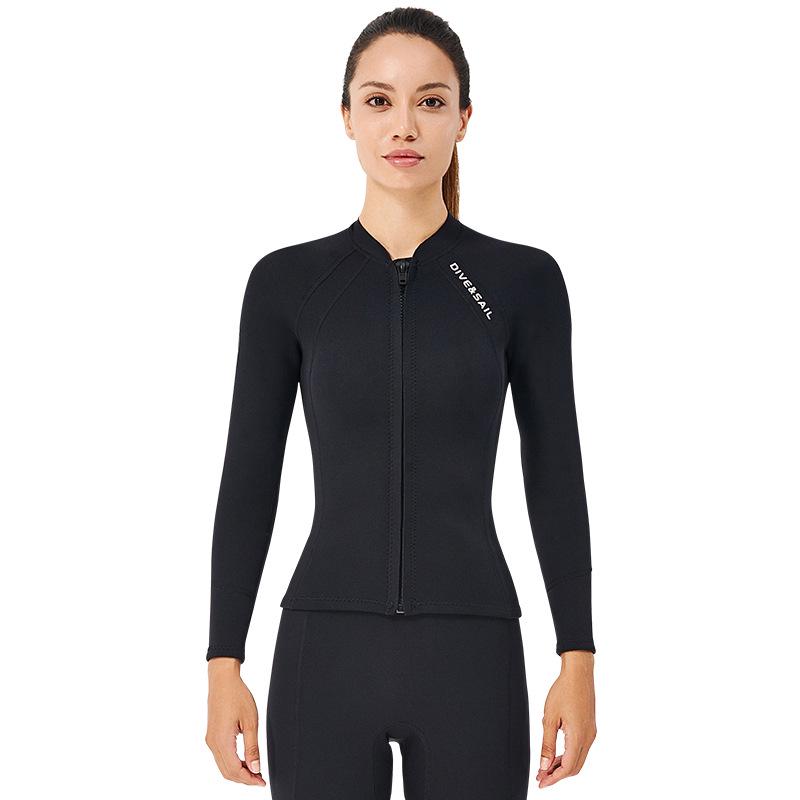 2MM Men's & Women's Long Sleeve Split Top Diving Suit - Thickened for Cold Protection, Ideal for Swimming, Snorkeling, Surfing.