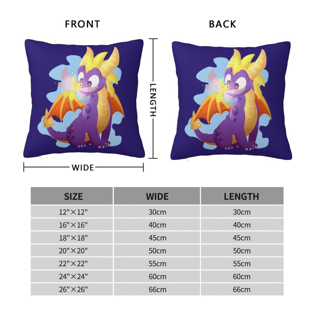 Ice Spyro Square Pillowcase Pillow Cover Cushion Throw Pillow For Home Sofa Living Room