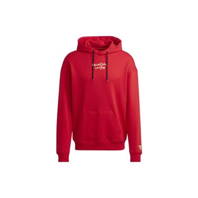 adidas Толстовка с капюшоном и принтом алфавита, мужские топы, красный HT1992