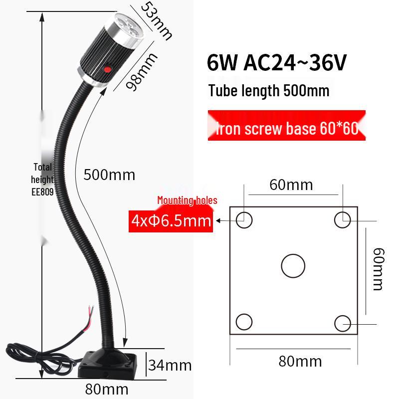 Девять Магнитных Светильников для Станков на Гусиной Шее - 3Вт/6Вт/9Вт, 24В/220В, Мощное Магнитное Основание, Длинный Кронштейн