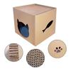 Cardboard Cat House Scratcher Box For Indoor Cats Cat Play House With Scratcher Pad Cat House Scratcher Cat Scratch Toy For Cats