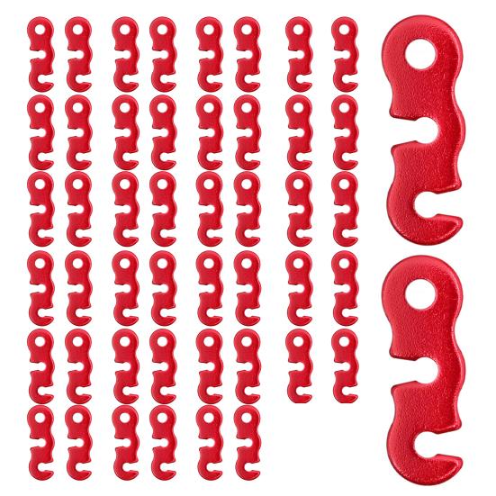 20/48/80/100Pcs Aluminum Alloy Guyline Cord Adjuster Tent Tensioner Heavy Duty Outdoor Camping Hiking