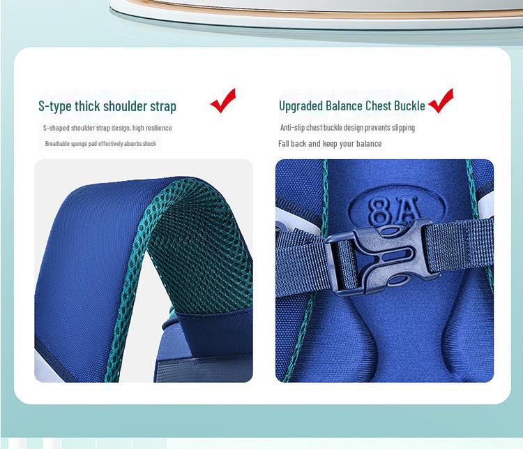 Durable Cartoon School Backpack for Boys, Grades 1-6: Large Capacity