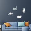 Четыре кота акриловые наклейки на зеркало стены детская комната спальня гостиная фон самоклеящиеся наклейки для декора