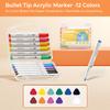 12/24/36/48/60/80 colors acrylic marker Painting pens Graffiti thick brush stackable marker pen Art supplies