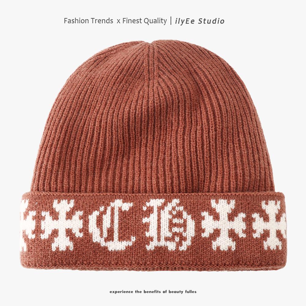 Women's Warm Knitted Wool Hat with Earmuffs for Autumn and Winter - Korean Style, Versatile, Large Head Circumference