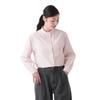 Afternoon Tea Living JH80 Striped Broad Frill Collar Short Blouse, Pink