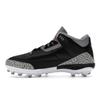 Air Jordan 3 Retro TD Cleat Black Cement Men Sneakers Fire-Red Cement-Grey White FZ8626-001