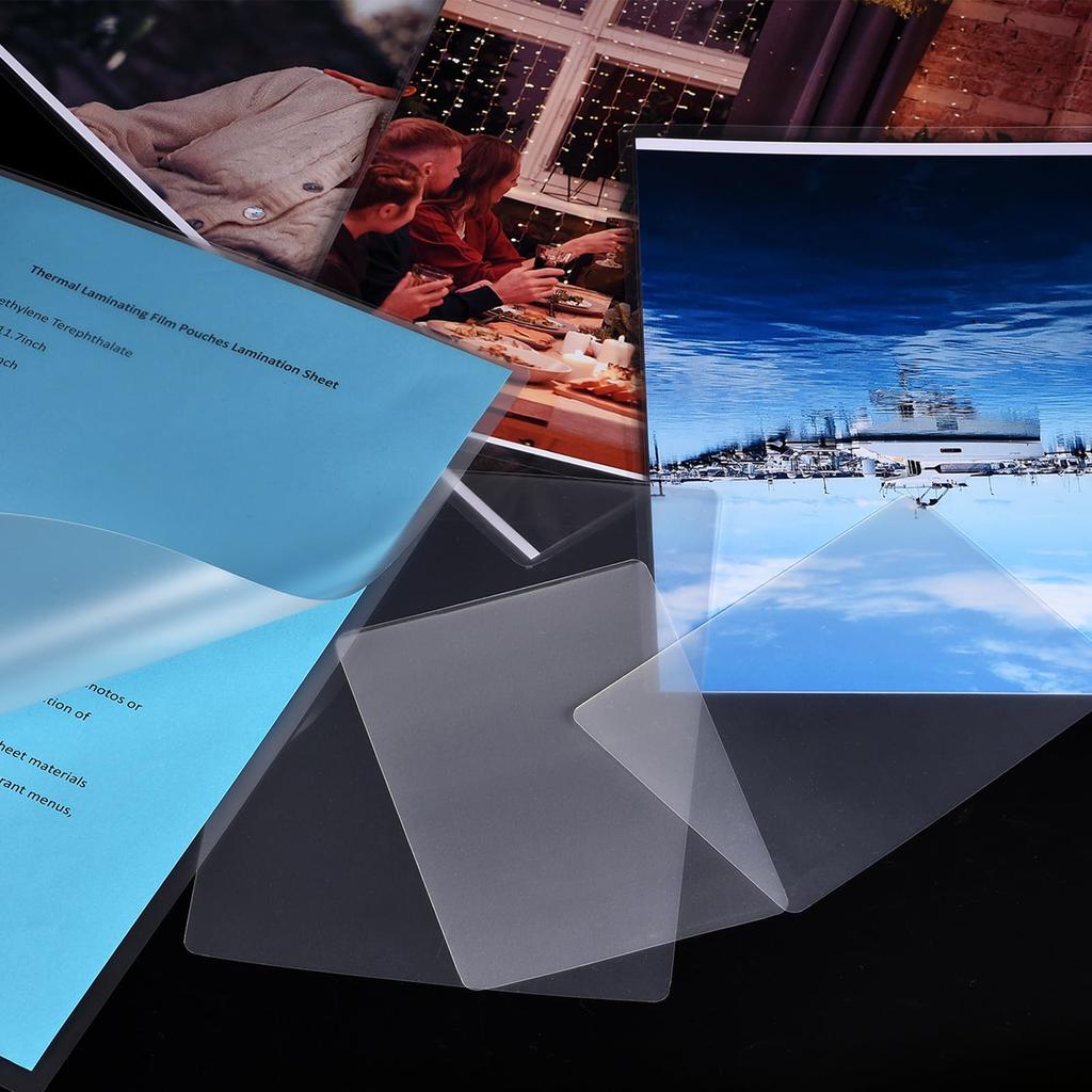 Пакеты для термического ламинирования PATIKIL, 50 штук, прозрачные листы для ламинирования, 5 мил, 445 x 292 мм, пакеты для ламинатора, подходят для ламинатора размером 279 x 432 мм, фотография карточки машины