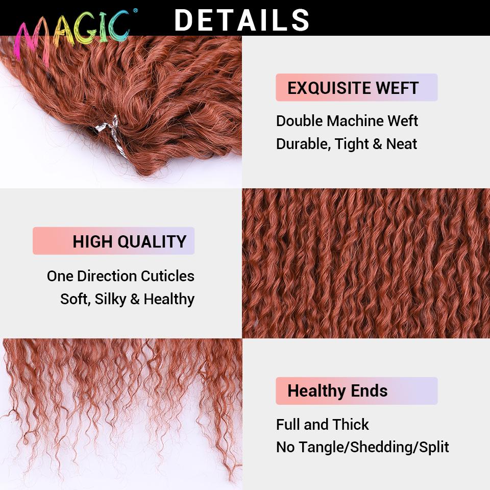 Magic Hair Extensions 30 Inch Afro Kinky Curly Hair Twist Crochet Hair Synthetic Braid Fake Hair Orange Braiding Synthetic Hair
