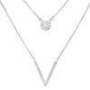 Silver Necklace with Cubic Zirconia, Item Weight 3.43 G (2184010)