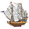 Многоцветный 3D-модель военного корабля HMS Victory, игровая, DIY, ручная сборка, модель военного корабля, пазл, декоративные игрушки, подарки