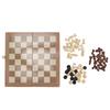 3 In 1 Chess Pieces Set Folding Educational Wooden Checkers Board Sets for Kids Adults
