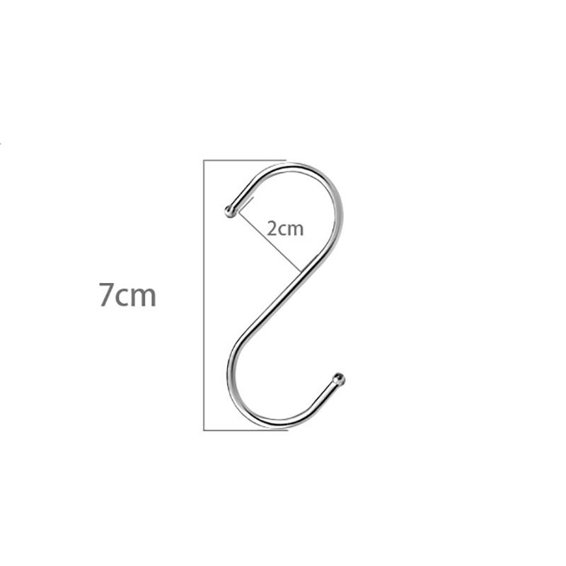Stainless Steel S-Shape Hooks for Bathroom Hook Clothing Hanger Hanging Hooks for Butcher Shop Kitchen Storage Hooks