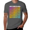 Rainbow Sequential Tshirt Minimalist Graphic Tee Shirt