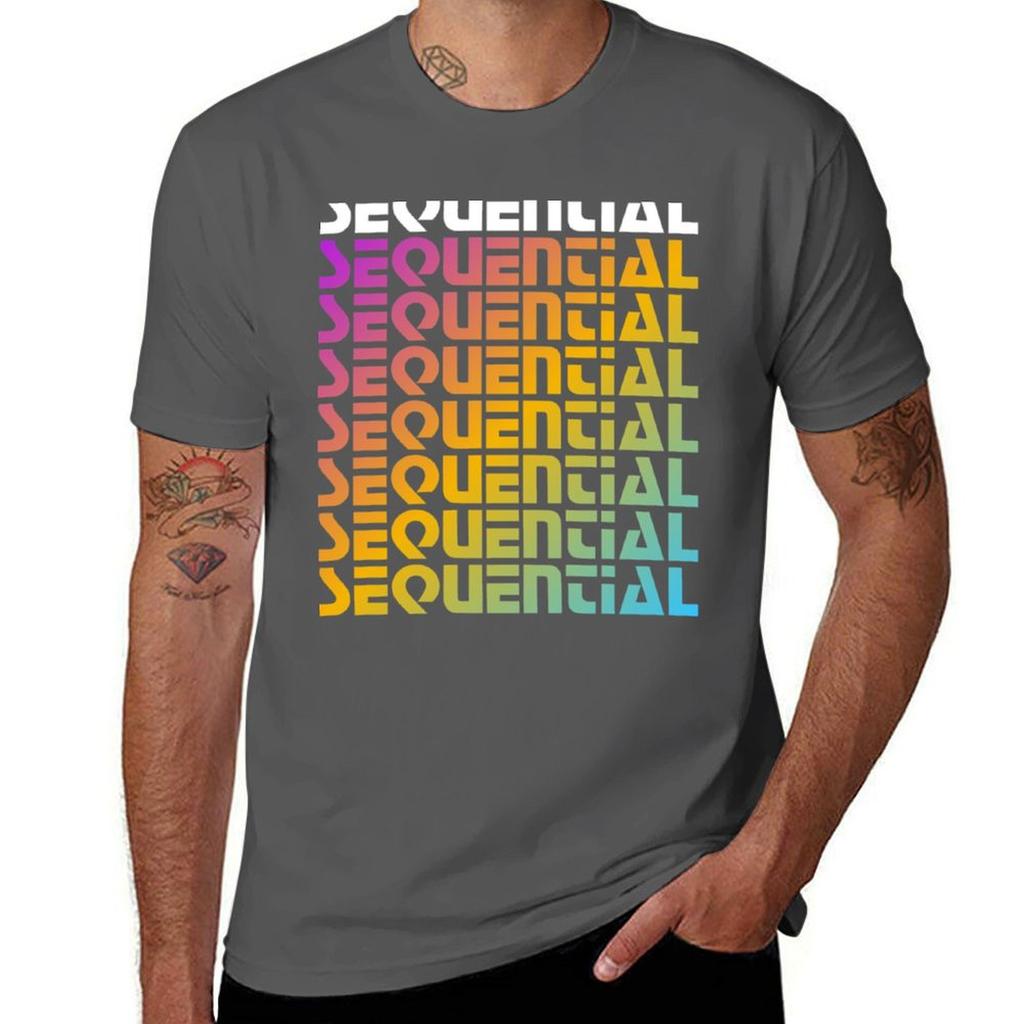 Rainbow Sequential Tshirt Minimalist Graphic Tee Shirt