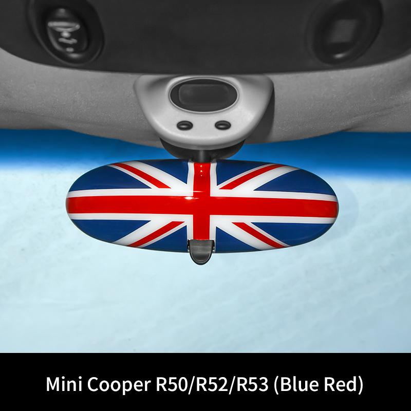 Car Rear View Mirror Protector Frame For Mini Cooper R50 R52 R53 Center Console Accessories Interior Rearview Decor Cover Case