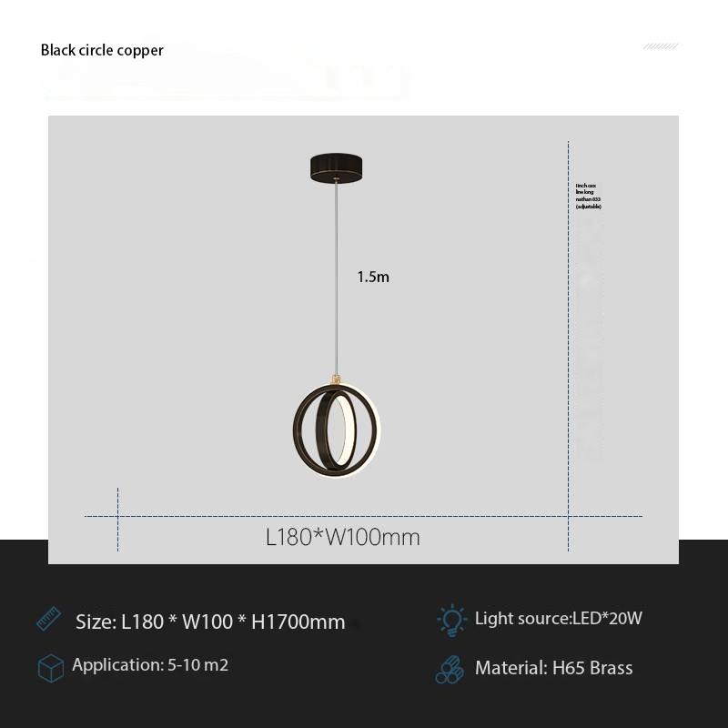 Светодиодная люстра из меди в скандинавском стиле, роскошные прикроватные светильники для спальни, настольная лампа, минималистская маленькая люстра, роскошный декор интерьера