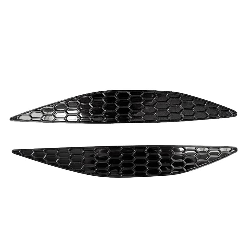 1Pair Car Honeycomb Tail Rear Fog Light Cover Trim Sticker For Golf 7 GTI MK7 2014-2018 Rear Bar Bumper Strips Sticker