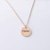 10Pcs Blank round Discs Pendant 15-30mm Stainless Steel Chain Necklace for DIY Custom Name Logo Zircon for Women And Men
