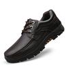 Fashion High Quality New Thick Soled Wear-resistant Men's Leather Casual Shoes Lace Up Oxford Shoes for Men's Outdoor Hiking Shoes