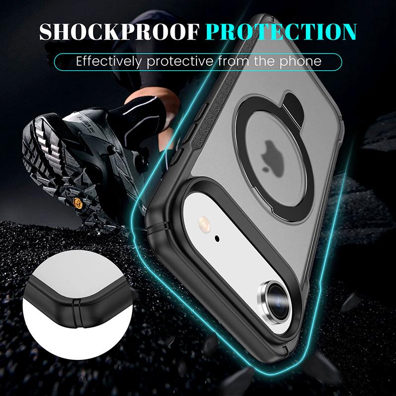 New for IPhone17 Air Phone Case 16 Two-in-One Skin Feel for Apple 15 Stand Magnetic Phone Protective Case