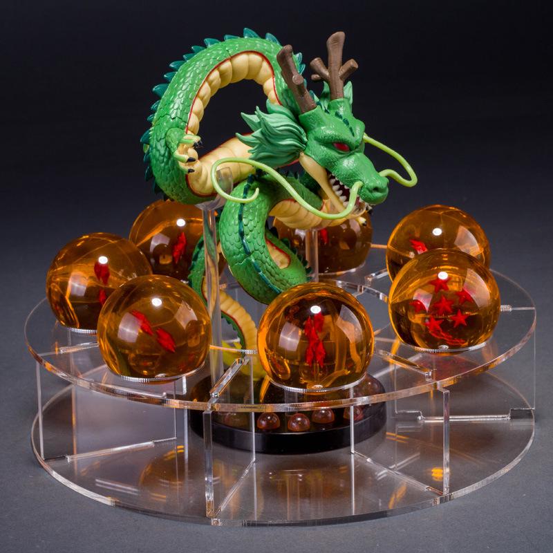 Фигурка сцены призыва Шенлона из Dragon Ball с Хрустальным шаром и фоном в виде горного пейзажа